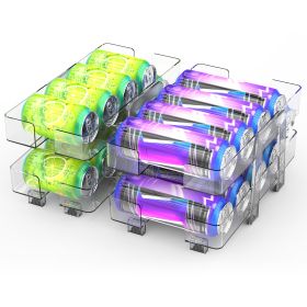 2Pack Adjustable Soda Can Organizers 2-Tier Pop Can Holders Beverage Dispensers For Fridge Pantry Cabinet 7lope Auto Rolling