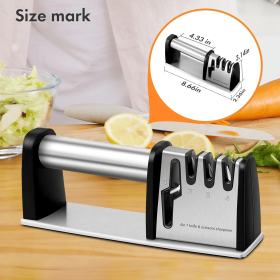 1pcs 4-in-1 Kitchen Blade And Scissor Sharpening Tool (Option: 1PCS)